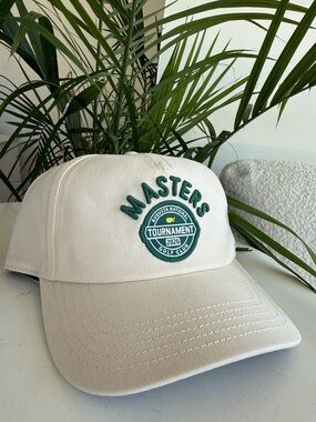 Masters Beige Baseball Cap with Green Embroidery by Masters